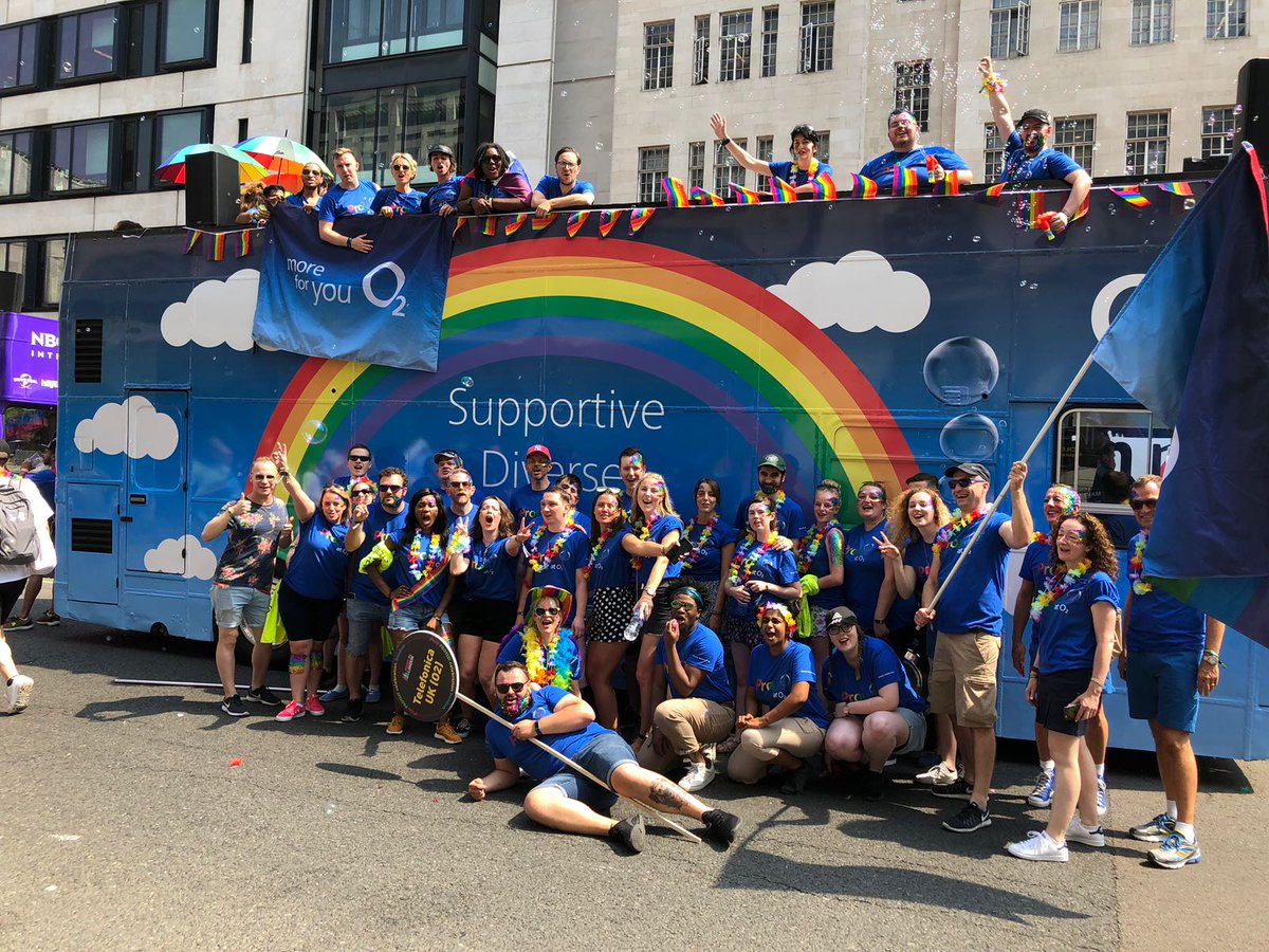 O2's tweet image. London. Have a fabulous day celebrating at #PrideInLondon. You are amazing and we are #ProudAtO2 🌈