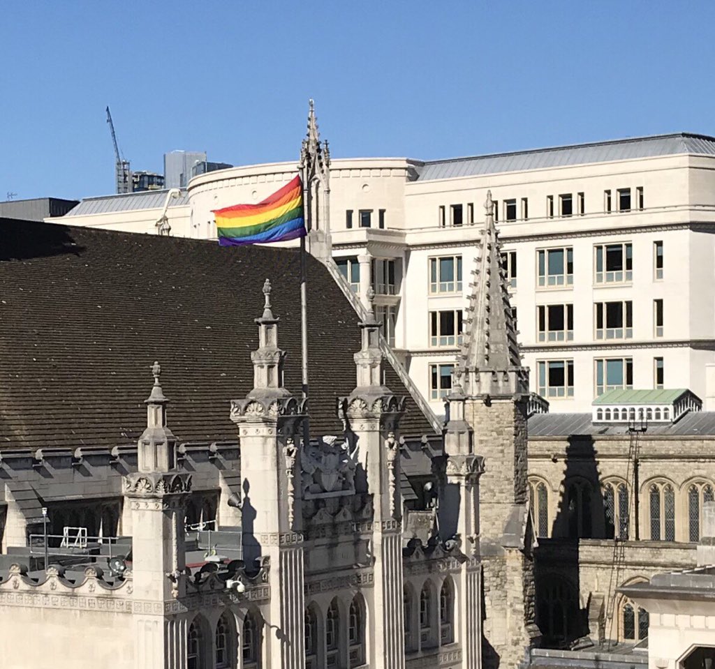 c_e_lord's tweet photo. So proud, as chair of @cityoflondon’s committee for workforce and inclusion policy, to be marching with our staff #LGBT+ network #CityPride in today’s @PrideInLondon parade, alongside our CEO @johnbarradell and Alderman and Sheriff @HailesTim. #EqualiCity https://t.co/xopYbShpNq