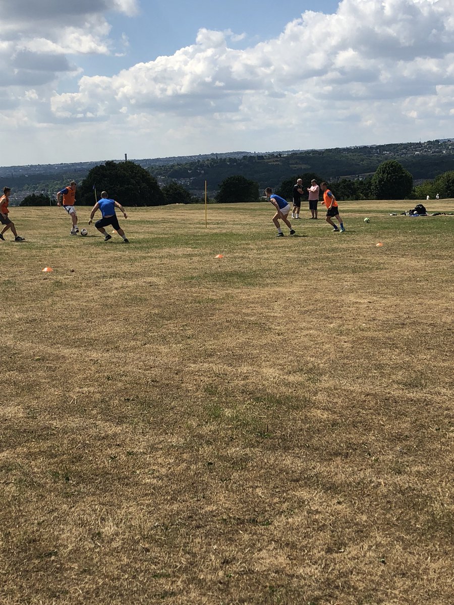 officialsaltsfc's tweet photo. First Session done on a baron field; in this heat! Good workout for the lads and good to see some fresh faces. Reminder that sessions run on Tuesdays at 7pm and Saturdays at 12pm. #preseason #aplacas #oneclub https://t.co/Qfl02hvVhf
