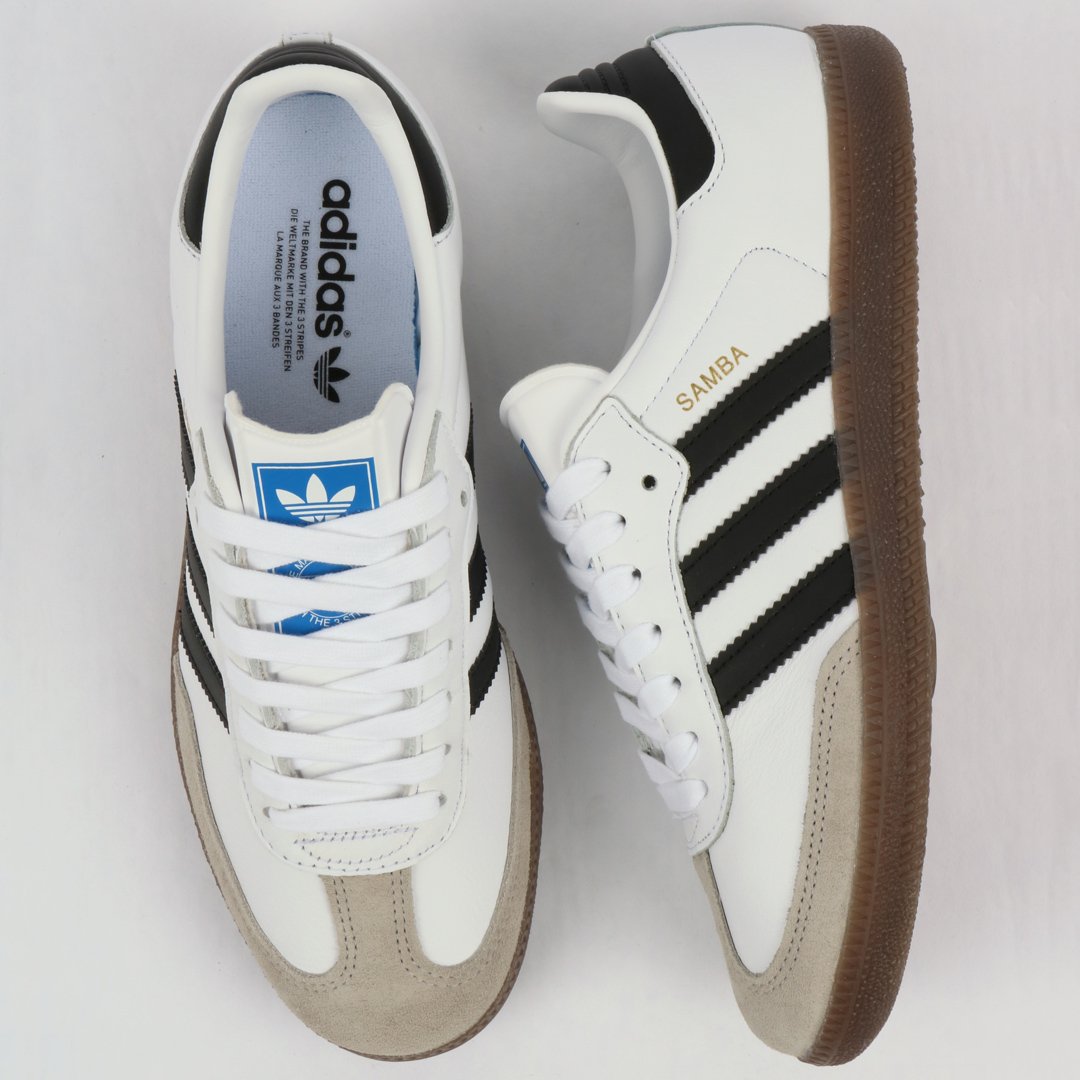 80s Casual Classics в Twitter: „A popular and best adidas Samba in black leather with contrasting white 3 stripes is a easy wear that you can't go wrong with.