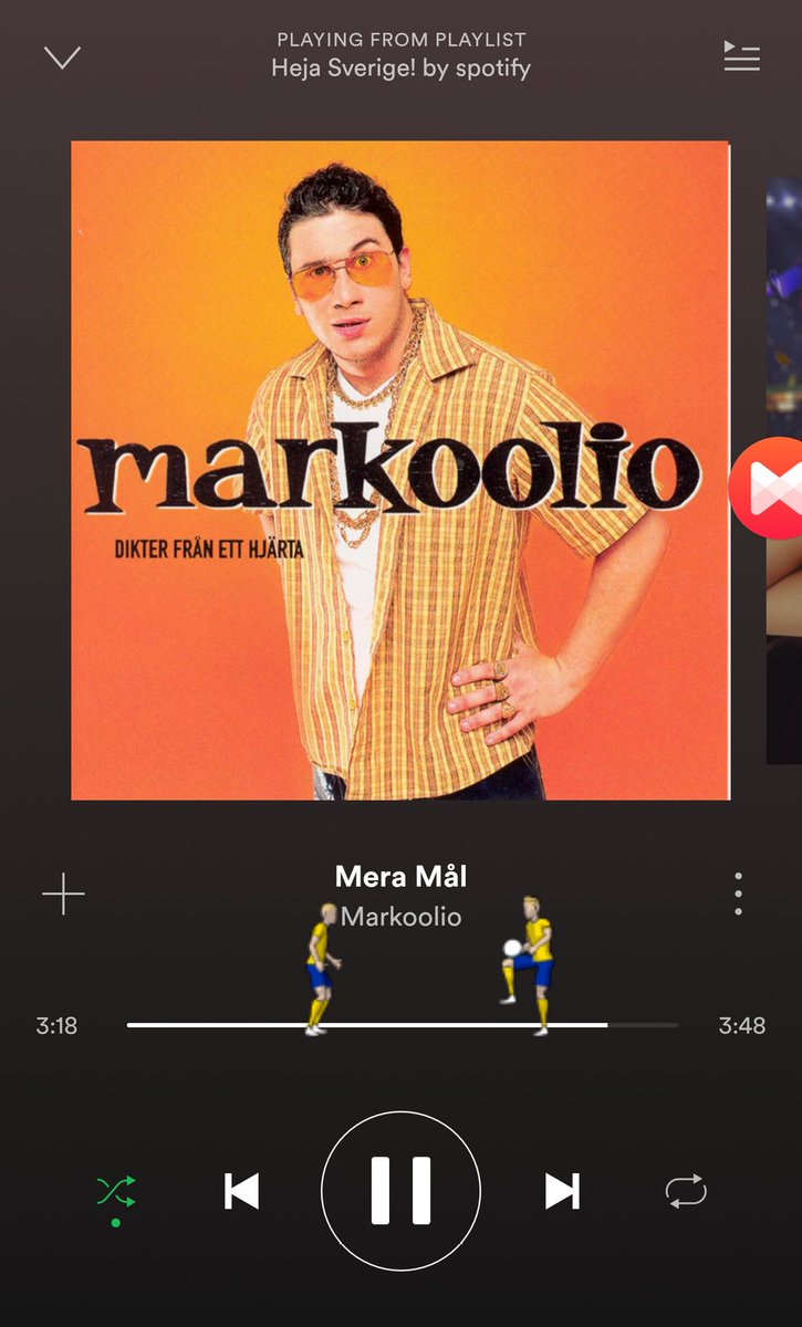 Snygg grej av <a href="/Spotify/">Spotify</a> nu när man laddar inför matchen! #VM2018 #viaersverige
