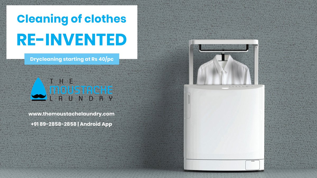 _Moustache_Man's tweet photo. Get the best drycleaning service at the most affordable price. Starting at just Rs 40/pc. Visit https://t.co/ZVZwGobr7b or download our android app.

Flat 20% Off (use code - FRESH)

#Laundry #Offer #Dryclean #Discount #Deal #Coupon #Fresh #Pune #AndroidApp #Innovation #Startup https://t.co/dZNyvQXKr9