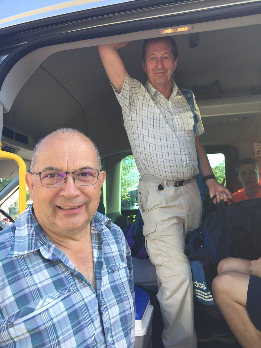 Quick stop at Charnock Richard Services to collect our mountain guides, John &amp; Ron.