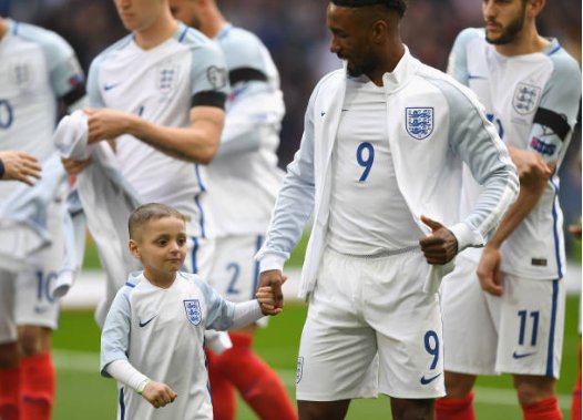 BBCSport's tweet photo. While all hope is with @England today, we remember one special fan taken too soon.

Bradley Lowery, never forgotten...  ♥ https://t.co/mIOTuGzjPi