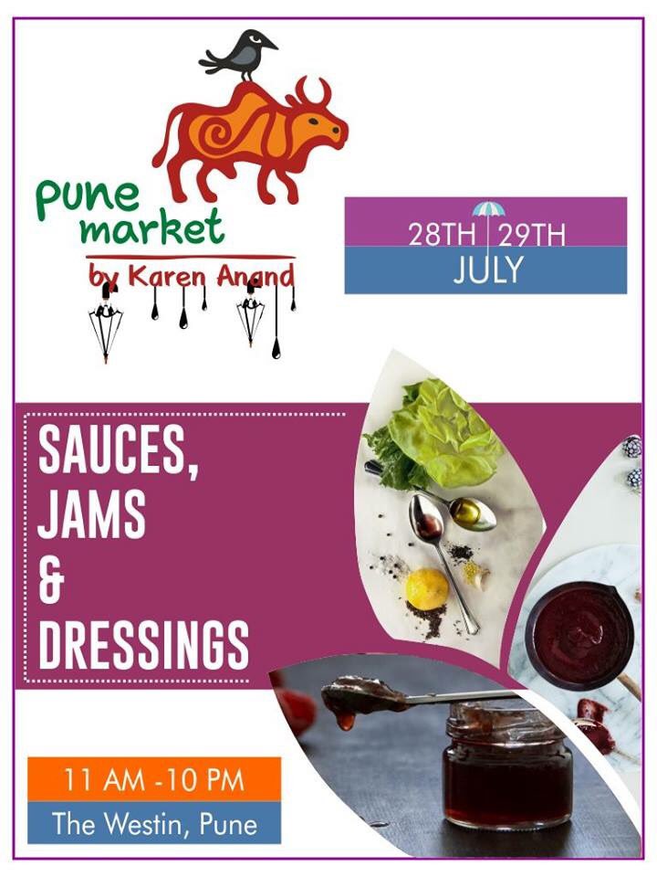 Shop for a wide variety of artisanal jams, sauces and dressings from some of the best brands in the country at the The Monsoon Pune Market by Karen Anand on the 28th and 29th of July! See you! :)

#monsoonmarket #marketsbykarenanand #punemarket  #July2018 #farmersmarket