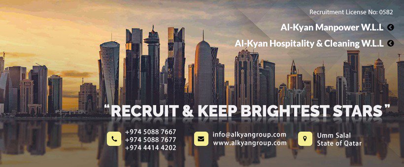 Al Kyan Group Qatar Al Kyan Manpower W L L A Leading Search Firm Registered And Incorporated Under Ministry Of Labor State Of Qatar Recruitment License No 5 T Co E7bppynktz