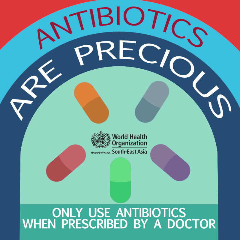 WHOSEARO's tweet photo. 💊 #Antibiotics are precious ‼️

👩🏾‍⚕️ ONLY use an #antibiotic when prescribed by a doctor! 👨🏻‍⚕️

#antibioticprescribing #antibioticaresistance https://t.co/AWdxa0qY5O
