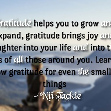 Today's inspirational quote Gratitude - a key to happiness