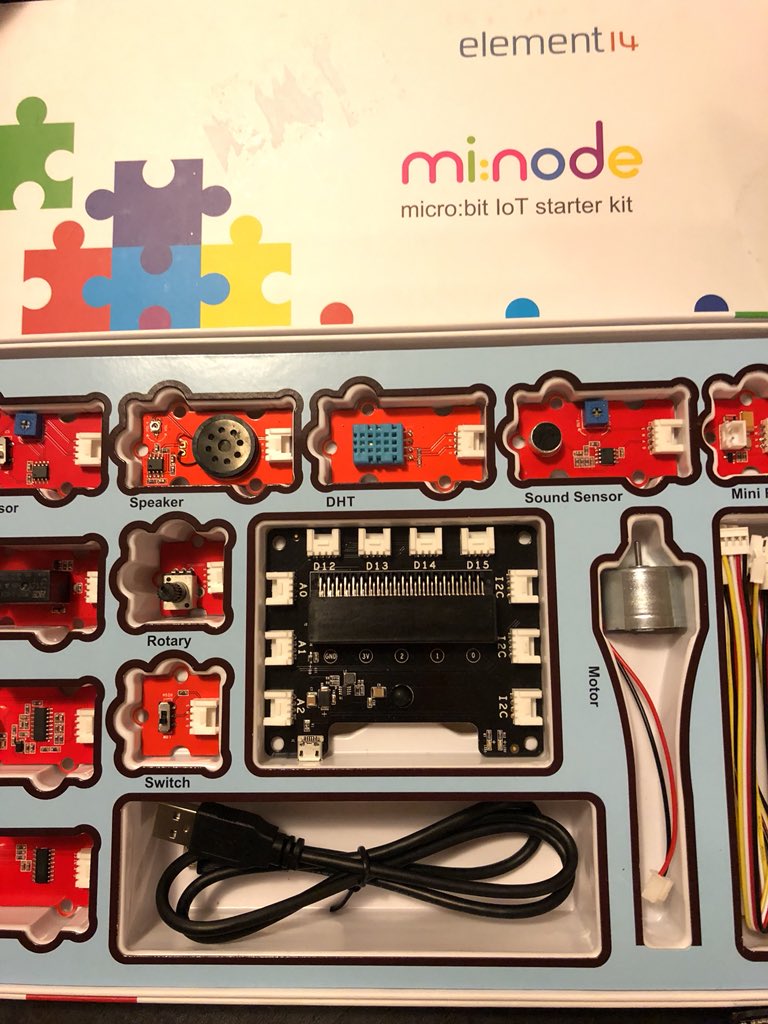 CuriousCoding's tweet photo. School holidays means time to explore the endless possibilities of micro:bits. Loving the new mi:node starter kit from element 14 @element14 @microbit_edu @microbitruntime #microbits #curiousaboutcode https://t.co/REYAdLG1v7
