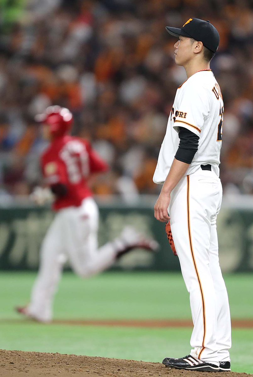 一軍】四回終了。巨人 0－1 広島 #内海哲也 投手は、広島・鈴木誠也