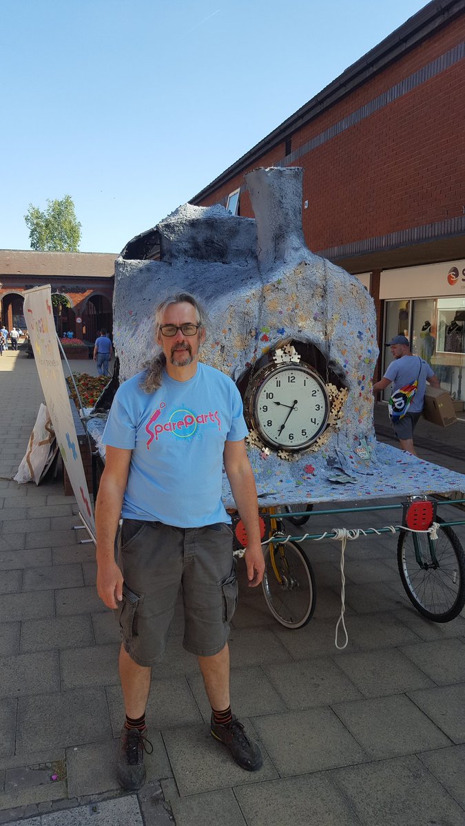 The parade train our Engineering students welded together gets ready to lead the parade <a href="/trActioncrewe/">TrAction Crewe</a>