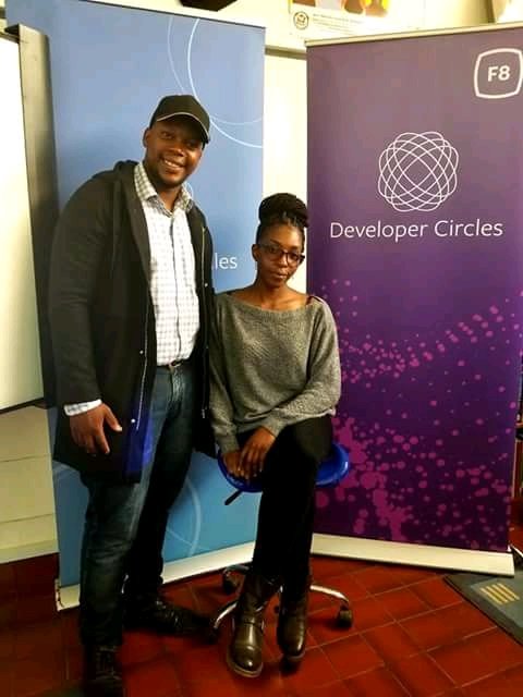 mbuyu_'s tweet photo. Special thanks to BBC London software developer through @Andela and DevC Eldoret lead @gertiesheshe (on the right) for making it all the way from Kenya for this event. #DevCLusaka https://t.co/s5i1Huzduk