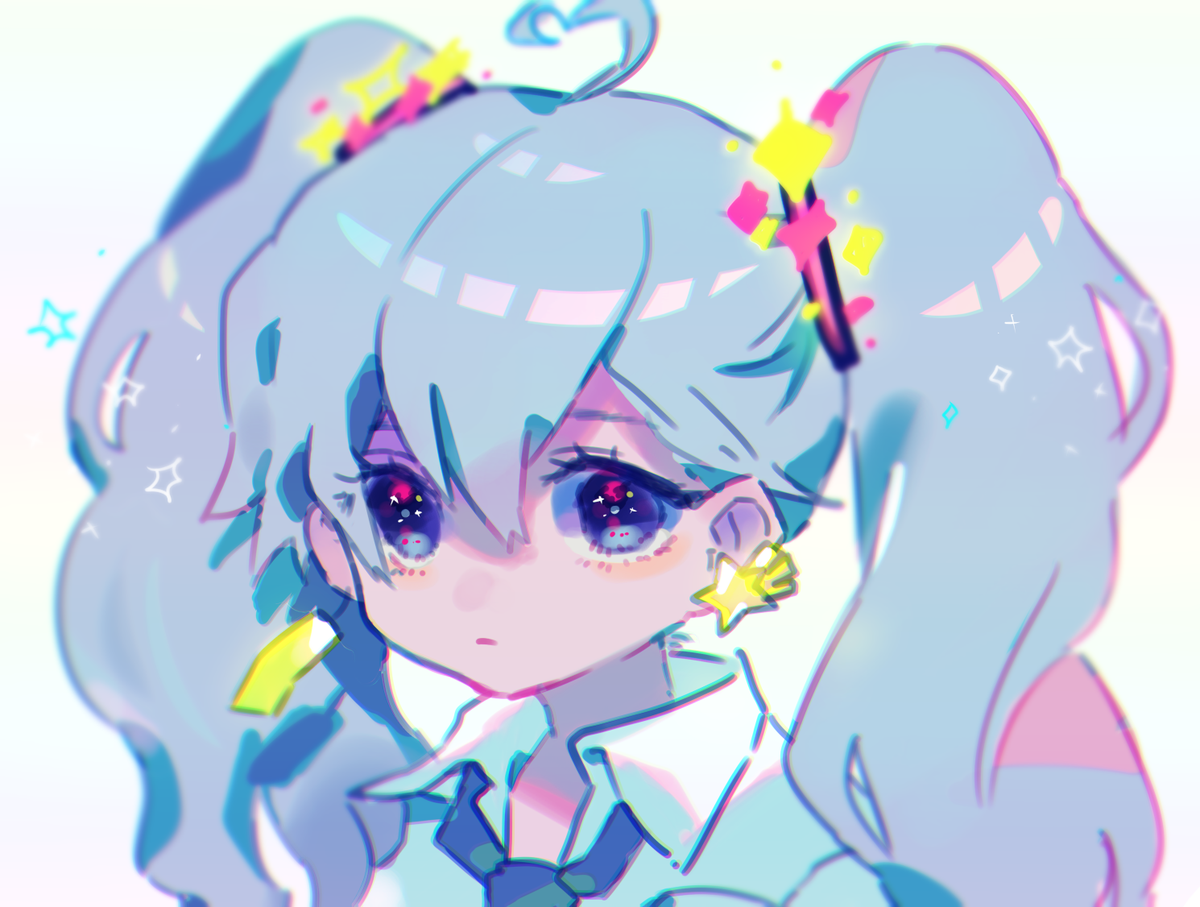 初音ミク 「七夕だった気がする(遅い) 」|回る酸素のイラスト