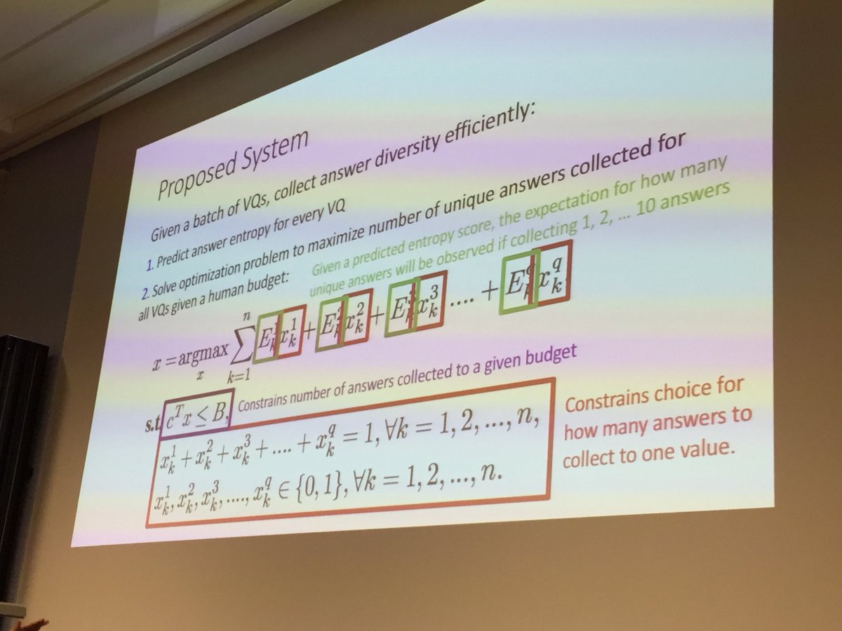 gkazai's tweet image. Visual question answer diversity by Danna Gurari et al. #HCOMP2018