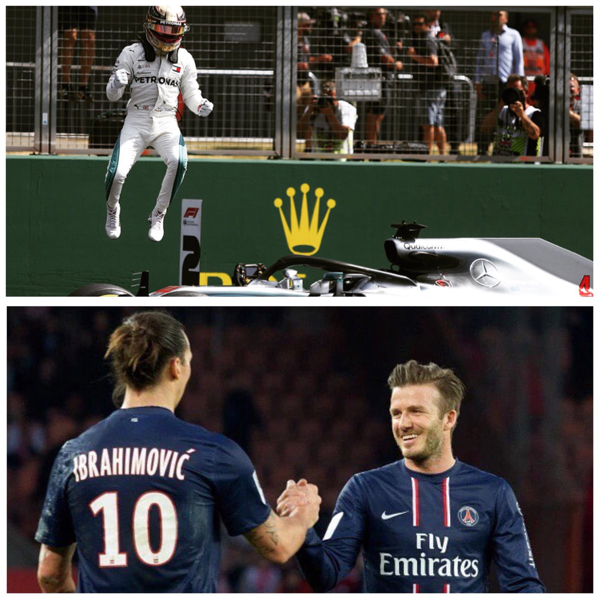 2 things on our mind tonight: 
1. <a href="/lewishamilton/">Lewis Hamilton</a> ‘s 6th pole at his home track
(Was a close one but he made it!)
2. We cant wait to see @iamzlatanibrahimovic wearing 🏴󠁧󠁢󠁥󠁮󠁧󠁿 jersey at Wembley
(and Your 🐠 and chips is ready to serve😬✌🏻)