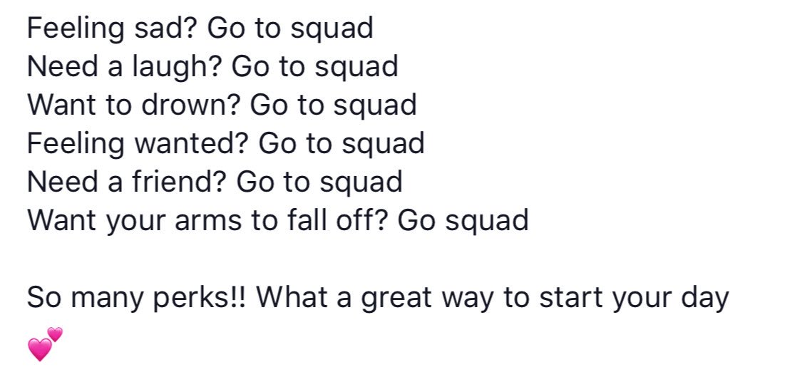 Love this post from one of the squad. Couldn’t have said it better myself! #lovewhatyoudo