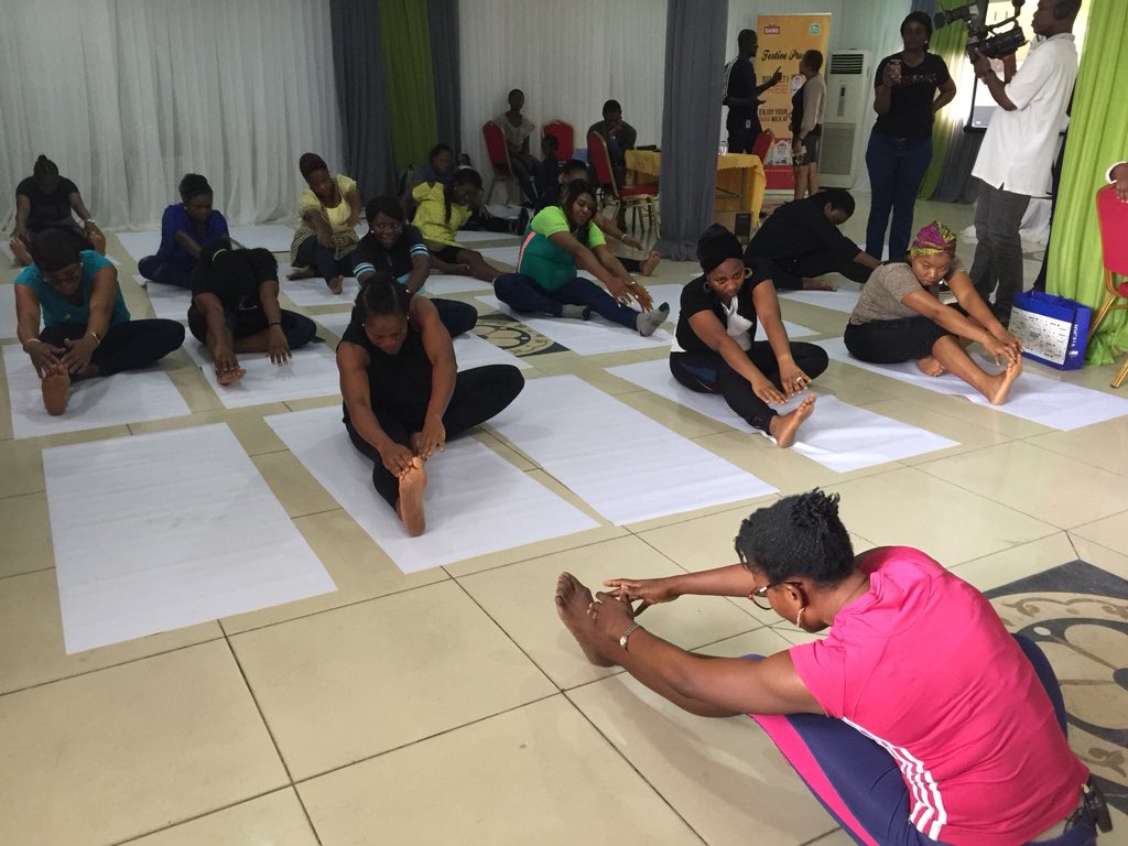 raykay_vaughan's tweet photo. Yoga for moms at the maiden edition of #fitAmazingMums #healthiswealth https://t.co/IslvhYFmLI