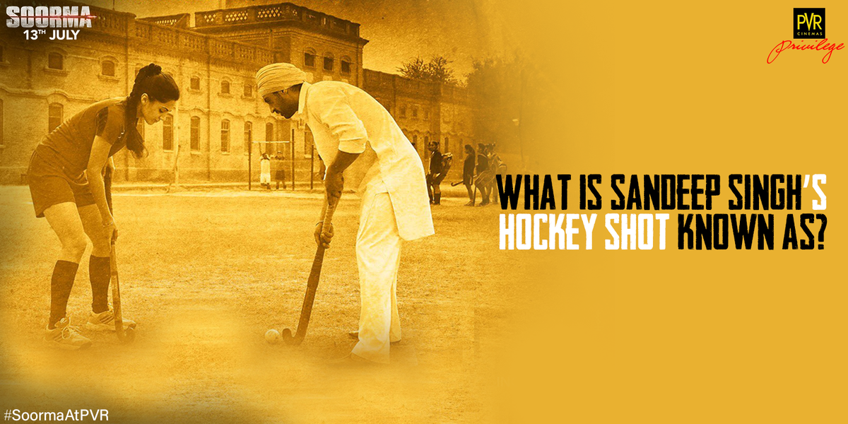 _PVRCinemas's tweet photo. #SandeepSingh was known for one iconic shot that was second to none. Think you know this one? Comment with the correct answer below and stand a chance to win exclusive signed merchandise from @diljitdosanjh. Fill the form to be eligible: https://t.co/lDdxhHMlXM  #SoormaAtPVR https://t.co/SxHqrUT9me
