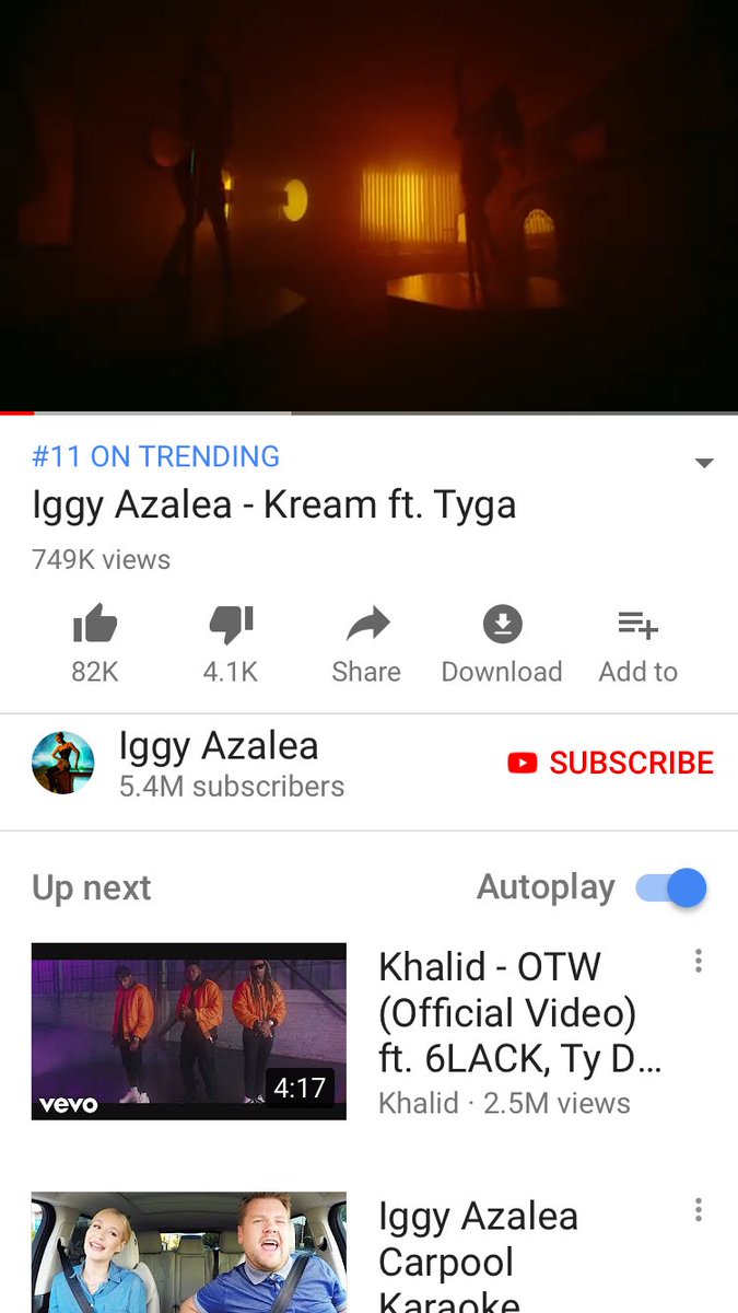 thethnksiget's tweet photo. #KreamMusicVideo is now;
#11 ON TRENDING in π¦πΊ Australia!!! π₯π₯π₯π₯
@IGGYAZALEA @Tyga #iggyazalea #KreamVideo #kreambyiggyfttyga #kreamonitunes #BuyKreamOniTunes #streamkreambyiggyfttyga #azaleans #lovatics #kreambyiggy #iggy https://t.co/FjEfUb8y6u