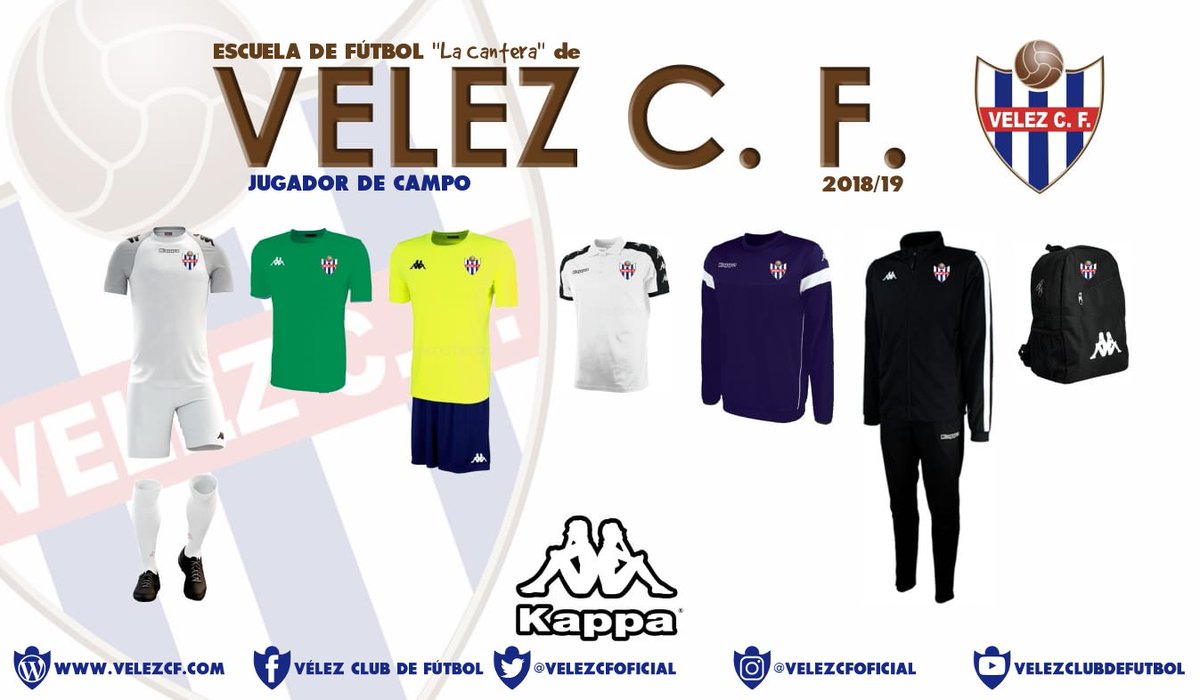 VELEZCFoficial's tweet photo. 💎 LA CANTERA ⚽️

👕 Pack de equipamiento deportivo @KappaSport_ES que lucirá #LaCantera de #VélezCF durante la temporada 2018/19.

📝Aún puedes inscribirte ¡Plazas limitadas!
📲 661560708
📲 605449724

ℹ️ https://t.co/SFoTlHrqXo

🏙️ #KommienzaAlgoGRANDE
✌️ #VamosVélez https://t.co/aY27xL42GB