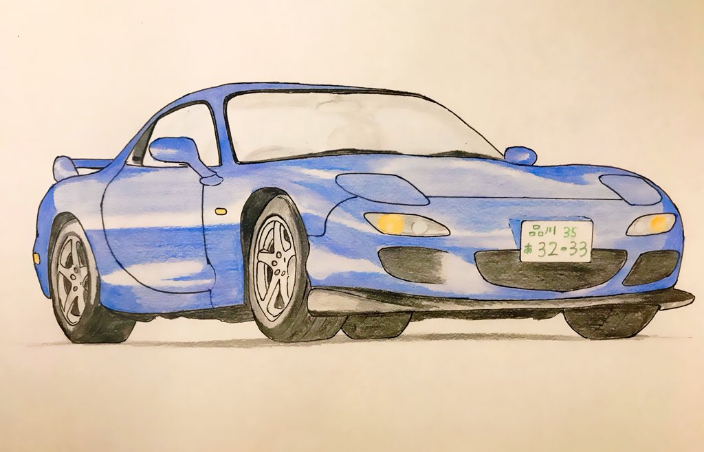 しえら Na Twitteru 7月7日はセブンの日 Rx7 Fd3s 奇跡だなこのイラストが完成したのは今日だ 俺の1番好きな車さ