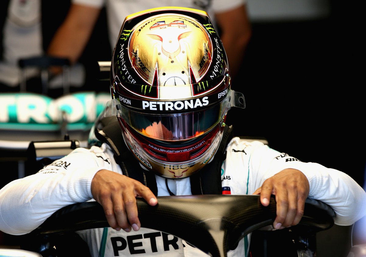 Lewis hamilton gold helmet Clearance