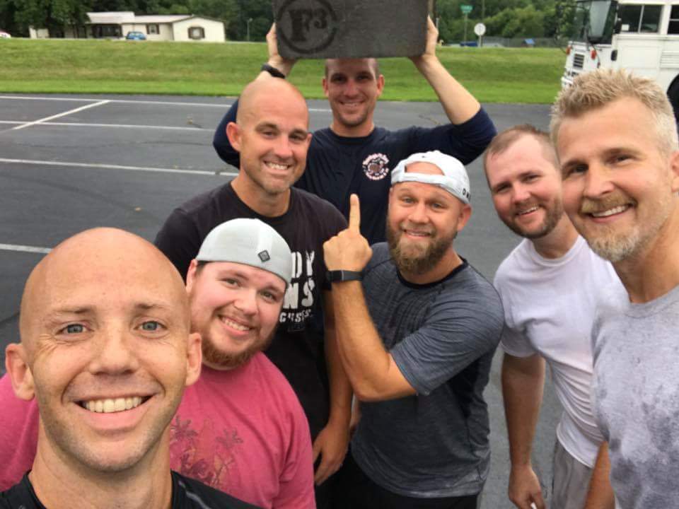 F3SmoothD's tweet photo. 7 pax including 2 FNGs post at #TheCourt this overcast Saturday morning. Great to have @712Medic post with us from @F3NortheastTN. @F3ChefBoyRD still says he wants more #SuitcaseBurpees. Nice Q A-Bear and welcome FNGs #Suitcase and #Slippery! https://t.co/K522sw0KiD