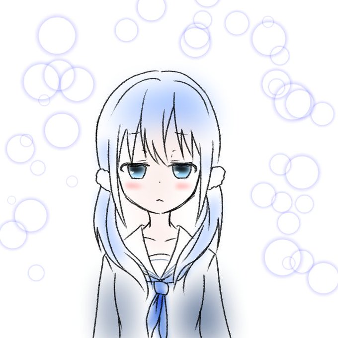 伏し目がちのtwitterイラスト検索結果