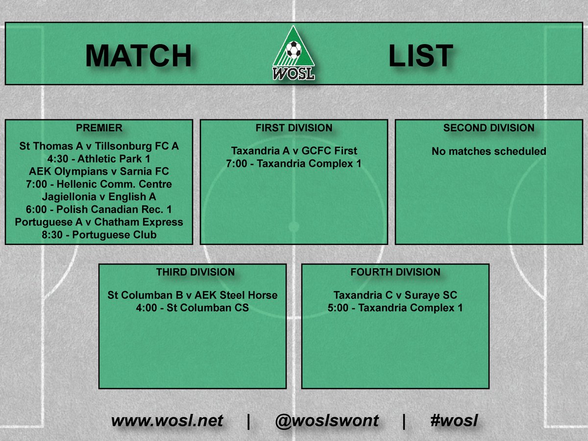 WOSLSWONT's tweet photo. 7 matches across all #WOSL divisions today! https://t.co/sFu97TGq4M