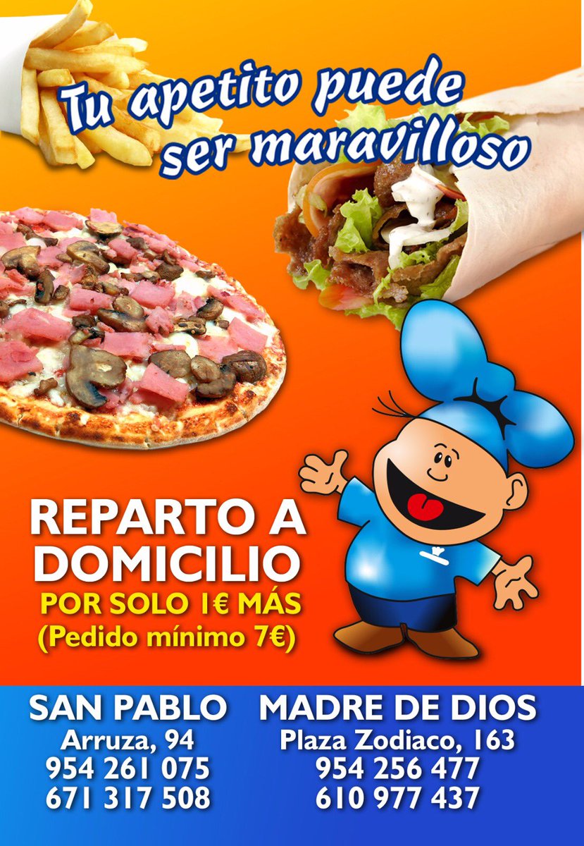 ertikitaka2007's tweet photo. OFERTAS DE VERANO 😎😎
TU APETITO PUEDE SER MARAVILLOSO EN...
ER TIKI-TAKA
#Pizzeria #Tikitaker@s #Baguettes #Kebabs #Hamburguesas #Sandwiches #Perritos #Serranitos #Montaditos #Enchiladas #Burritos #TexMex #PanDeAjo
PIZZERIA ER TIKI-TAKA https://t.co/uYzB6Si1lI