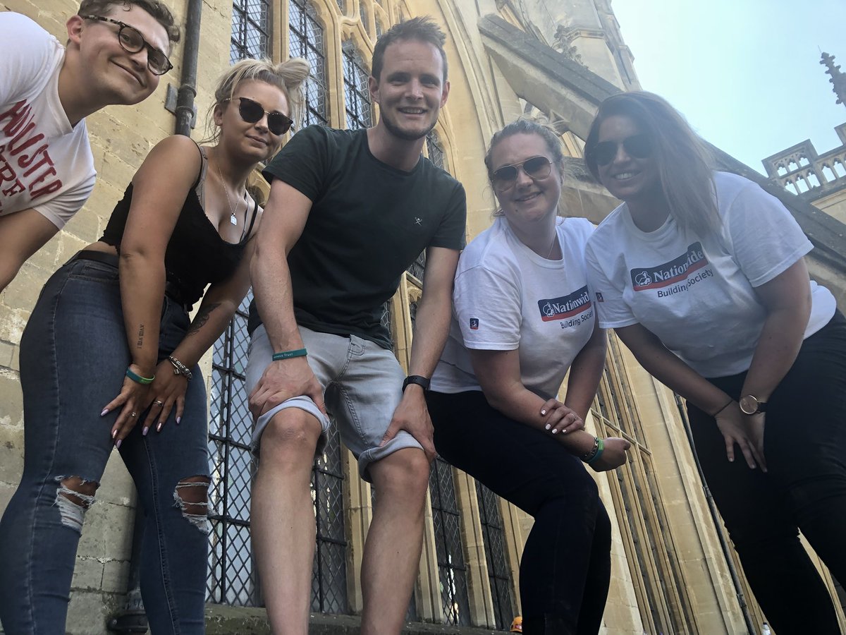 Team Bath successfully abseiled down <a href="/bathabbey/">Bath Abbey</a> for @TheGenesisTrust! Feeling positive! #proud @robburrowsnbs @NBSsouthwest @NBSemployees