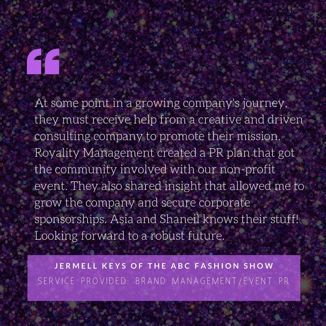 royalitymgnt's tweet photo. #ClientReviews 💜✨ https://t.co/zf8JN0fsqf