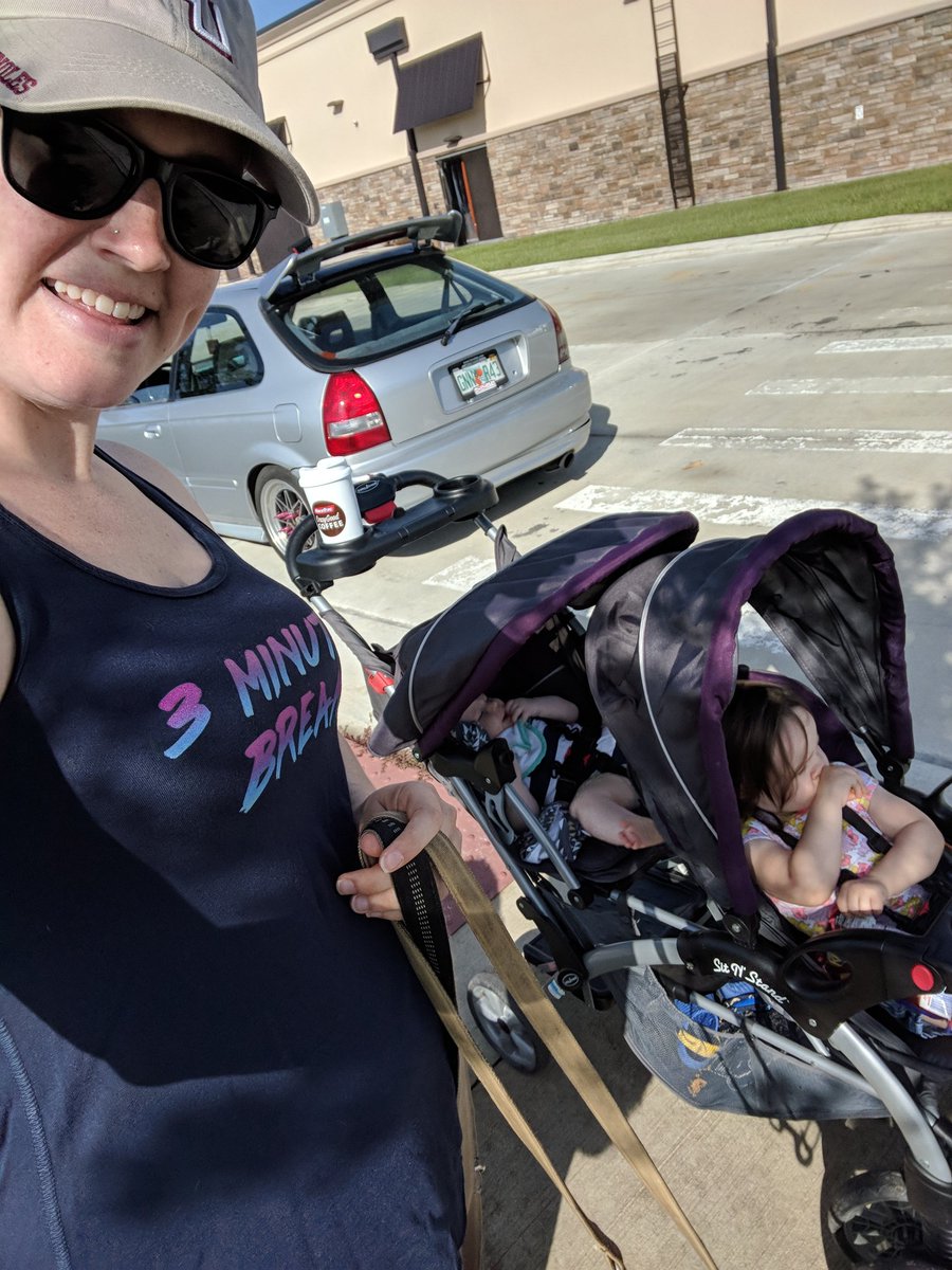 Steffski's tweet image. Excited about the @GuardianCon charity stream happening this weekend. Repping @3MinBreak on our walk this morning!