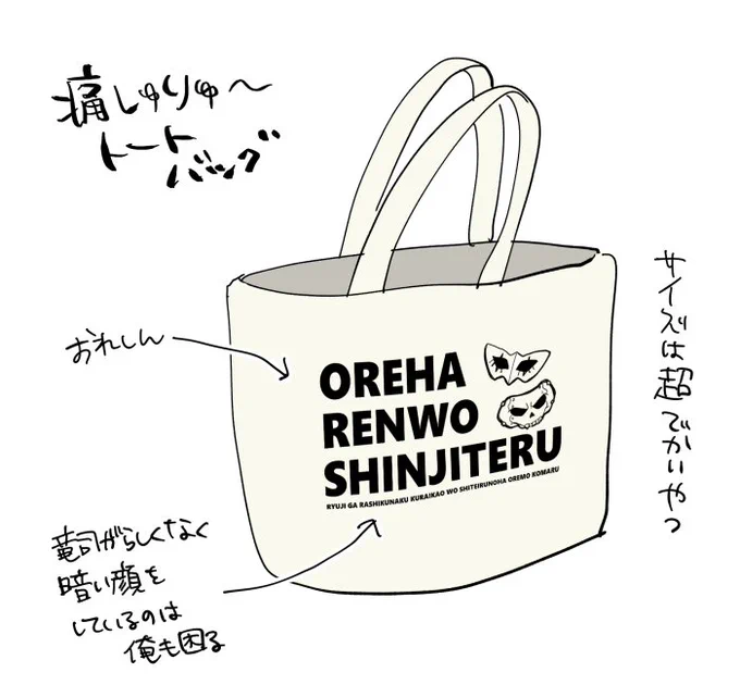 帰り道延々歩くだけで暇だったから、1個からグッズ作れるところで自分用にこういうの作ろうかとずっと考えてたんだけど いざ図にしてみたらこんなの同人イベントでも持ち歩くの憚られるわ 