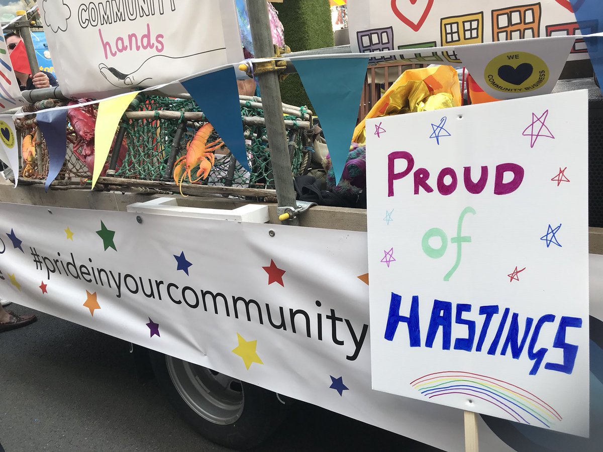 About to march for #prideinyourcommunity #Hastings @FOHP2018 @HeartofHastings @Rock_Hse @ArchHFundEng #LondonPride2018