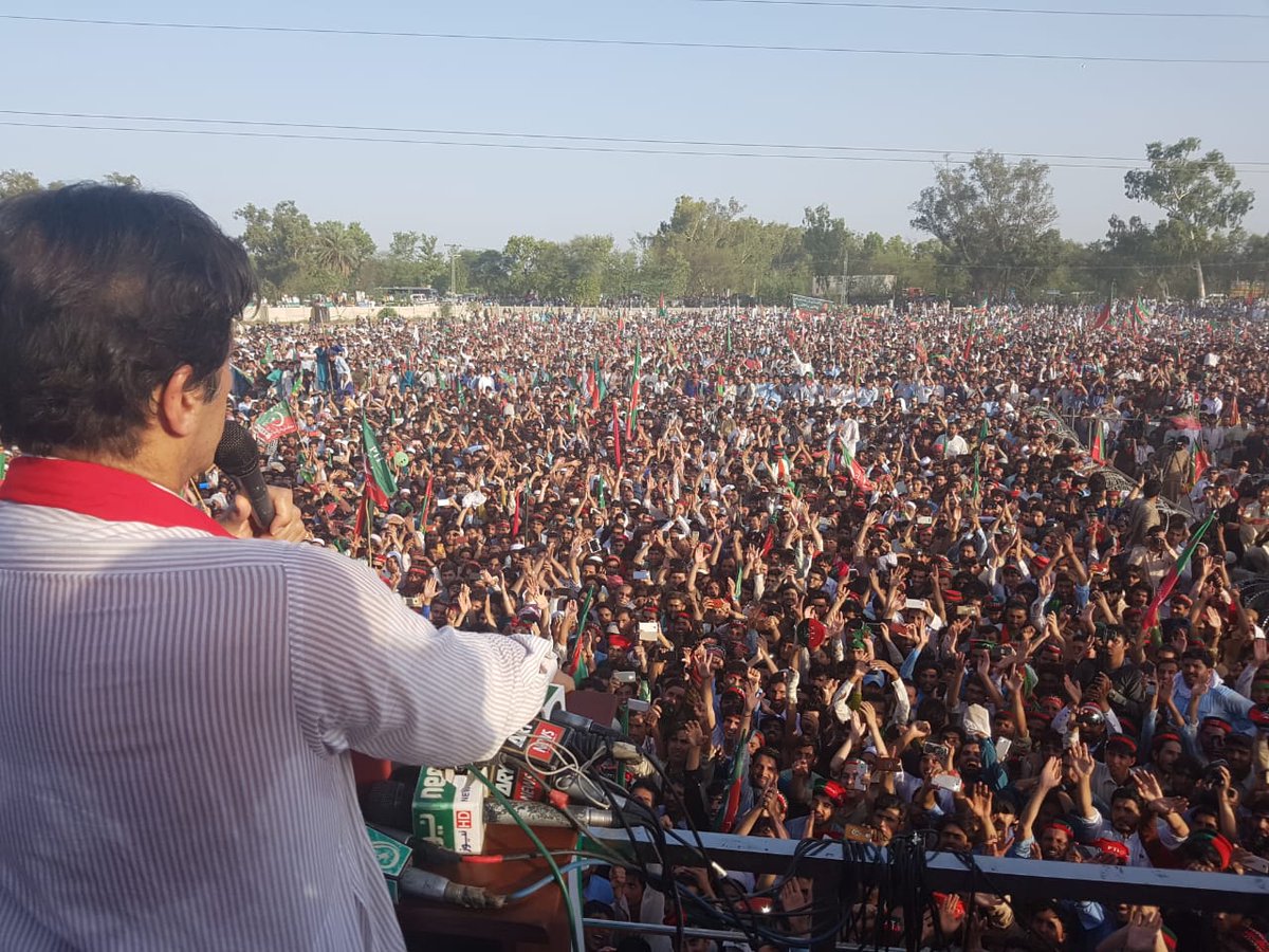 In  Kohat today again a massive turnout on a blistering July afternoon. The difference now is that I speak to a public that understands issues like corruption and how it impacts their lives They now understand correlation between corruption & poverty, unemployment & inflation