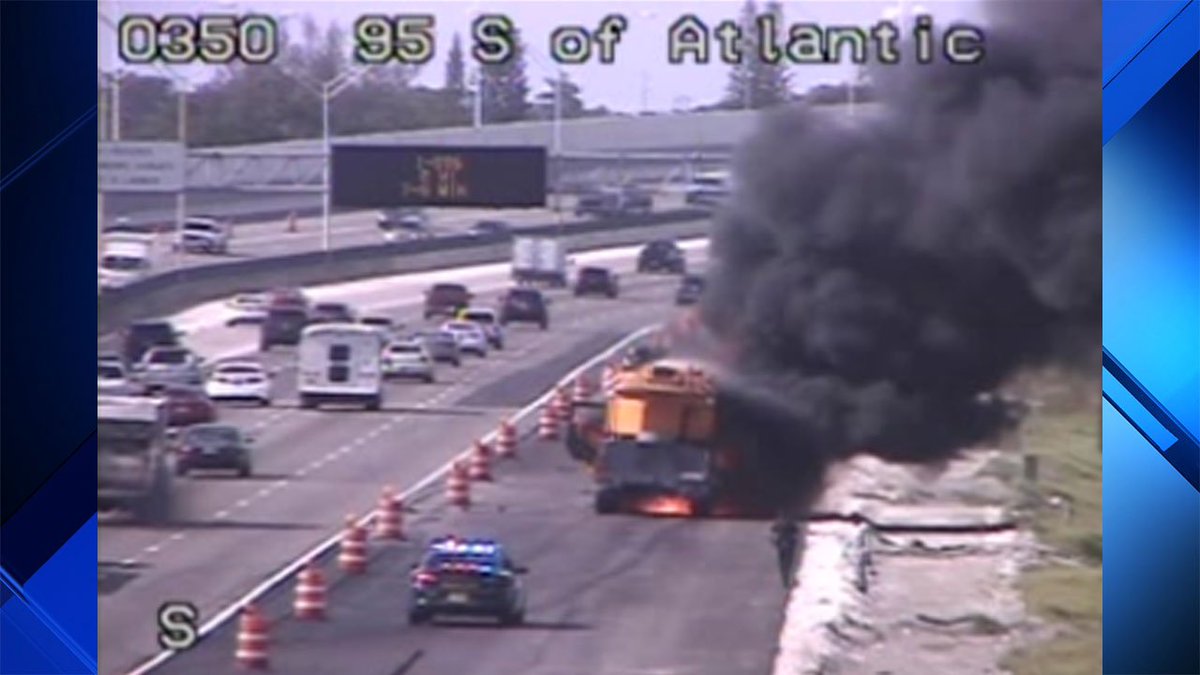 #BREAKING Truck fire shuts down portion of I-95 north near Pompano Beach bit.ly/2NuZXKq https://t.co/qp8d4nZYlo