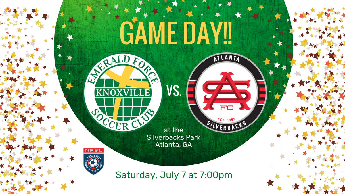 The Emerald Force men's team wrap up their season tonight against the @ATLSilverbacks in Atlanta. #NPSL