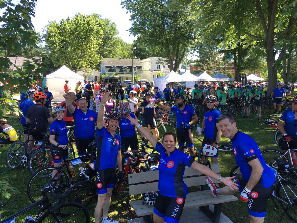 95mustang5050's tweet photo. @BMO @BMOfr ready to get back on the road.  Full of energy as what we are doing is nothing compared to what those with cancer have to endur.  @CycloDefi #TheRideMO https://t.co/pA9R9CGafp
