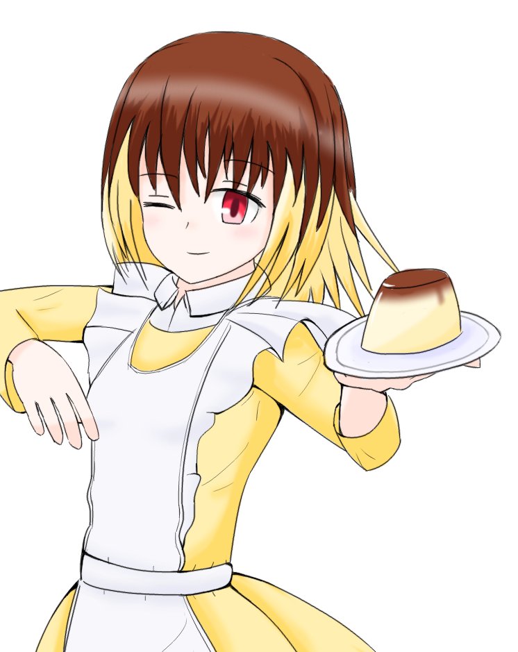 絵118号「プリンさん」
基本的にあまあまだけど時折黒いところを見せる。怒ると沸騰したカラメル(約200℃)の飛沫を投げつけてくる。

きっとそんなキャラ。 