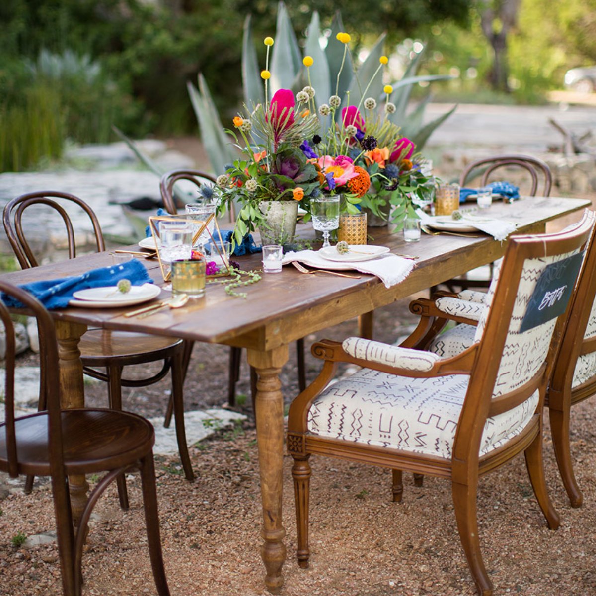 We love a table setting as vibrant as those who will gather around it and made with as much love as their toasts.