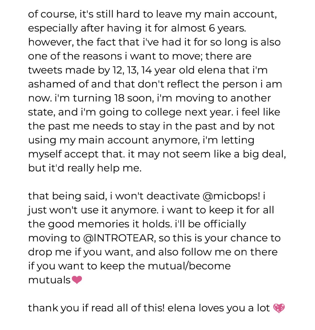 micbops's tweet image. i'll be moving to @lNTROTEAR over the next few days 💖 after having this account for so long, now seems like a good time for me to leave. this is your chance to drop me, or follow me on that account if you want to keep the mutual/become mutuals 🤙💕