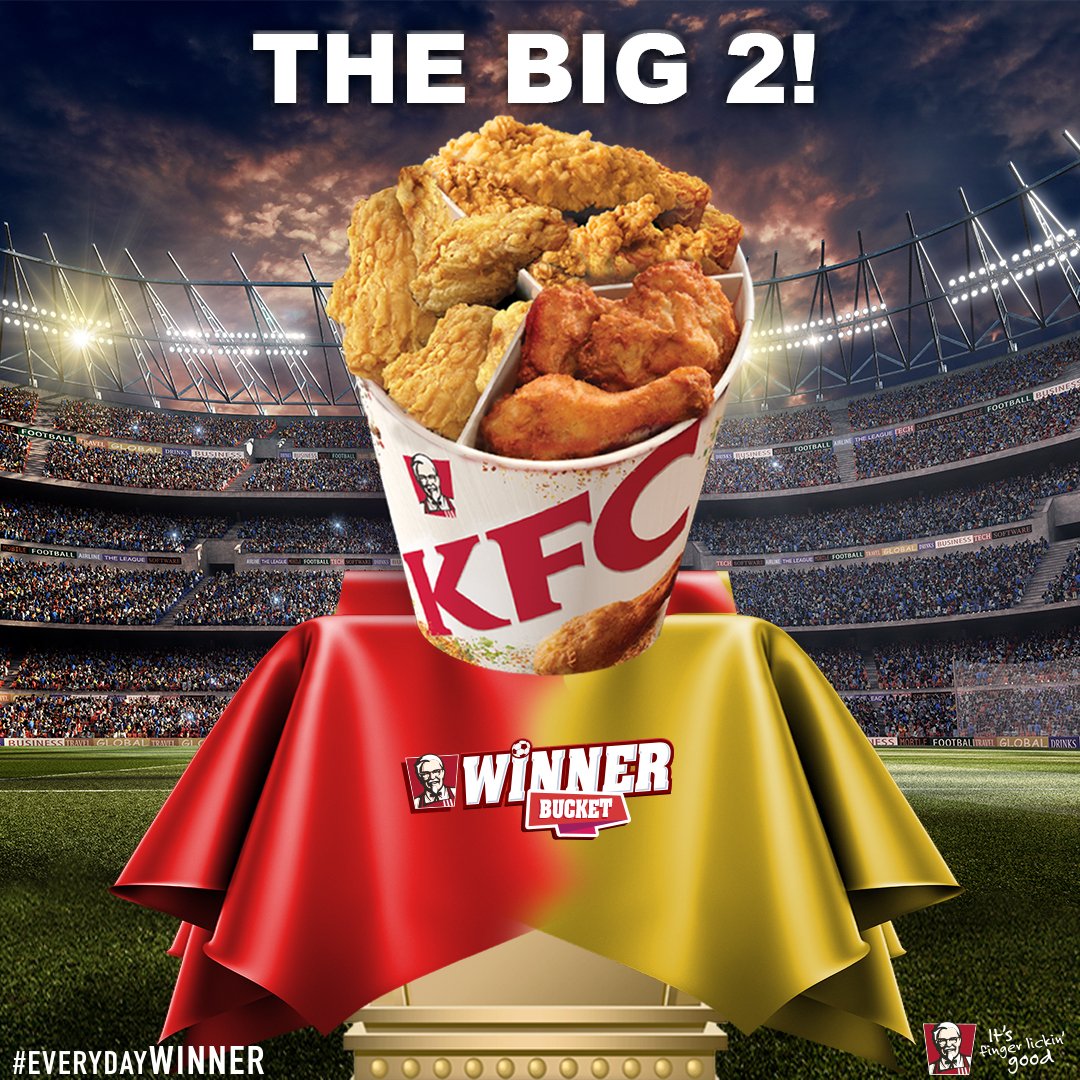 kfcjamaica's tweet photo. Now this is what a WINNER looks like! From yuh a #EverydayWinner yuh need a Winner Bucket today! https://t.co/Q93xLd91eT