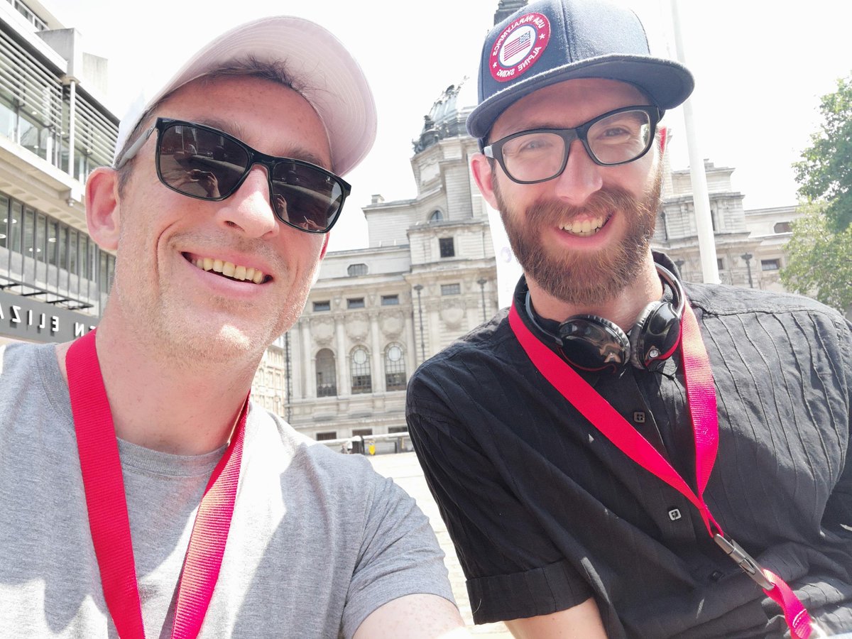 GoldenMean001's tweet image. The inimitable @TeamJakic, my community management sensei and guru, and me - spreading the word about ScutiX and Hive Project at the Crypto Economy conference in my home town of London #conferences #blockchain #powerdevolution