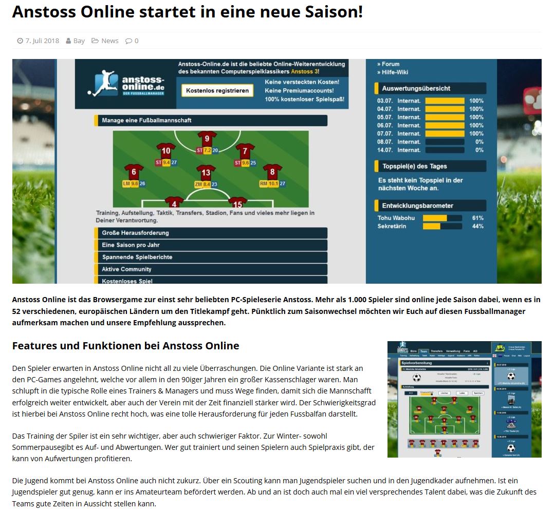 Games-United (@gamesunitedde) on Twitter photo Anstoss Online startet in eine neue Saison! Hier gehts zum Artikel: games-united.de/2018/07/07/ans… #soccer #browsergame #gaming #indiedev #indiegame #indiegames #OnlineGaming #gaming #Fussball #FussballWCup #WM2018 #fussballmanager #bundesliga #play #GermanMediaRT <a href="/anstossOnlineDE/">Anstoss Online</a> Anstoss Online startet in eine neue Saison! Hier gehts zum Artikel: games-united.de/2018/07/07/ans… #soccer #browsergame #gaming #indiedev #indiegame #indiegames #OnlineGaming #gaming #Fussball #FussballWCup #WM2018 #fussballmanager #bundesliga #play #GermanMediaRT <a href="/anstossOnlineDE/">Anstoss Online</a>