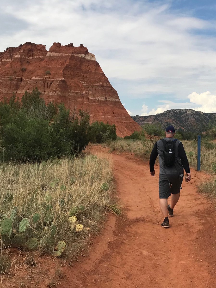 DawnWRogers's tweet photo. Most folks that are about to get their knee replaced next week are not out hiking #LighthouseTrail in @PaloDuroCanyon Not this guy! @rrogerscshs you are #toughasnails #ExploringTexas https://t.co/k4kDTHfEhg
