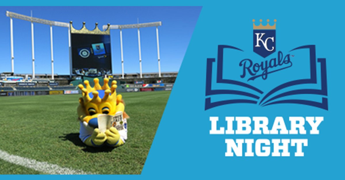 KCLibrary's tweet photo. #LibraryNightattheK is July 24! Purchase tickets at https://t.co/vjLBHEflqN (Click the green "Buy Now" button at the bottom of the screen) and join us for a night of baseball and celebrating libraries. https://t.co/jJIpES7ggB https://t.co/oa102JfW0F