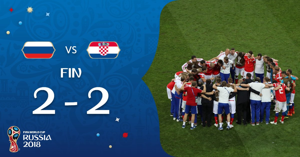 fifaworldcup_es's tweet image. #RUS 2-2 #CRO 

No hay tiempo para nada más... 

¡PENALES! 

#RUSCRO #Rusia2018