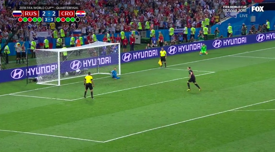 BleacherReport's tweet image. Croatia is on to its second-ever #WorldCup semi-final 🇭🇷