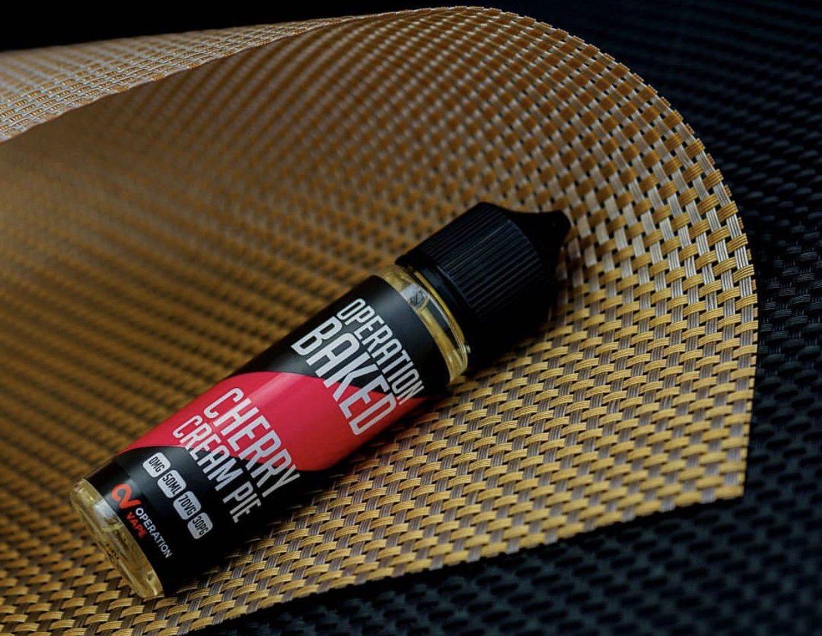 Operation_Vape's tweet photo. Cherry Cream Pie 🍒 🥧 

The baking gods have looked upon us and hand picked this perfect flavour! 

Get a bottle now for just £11.99!!

https://t.co/2MCaomUoRp

#OVarmy https://t.co/aLvsVT3UFV